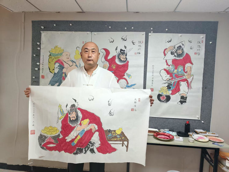 洪海居士刘岩书画双修