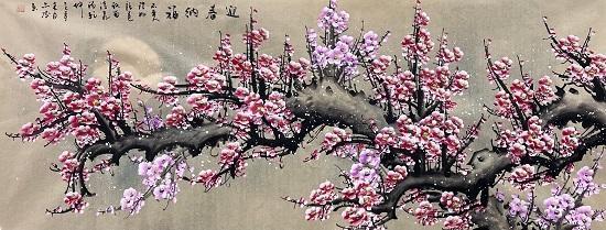 刘亦凌梅花画作：当代花鸟瑰宝，技法与市场双赢