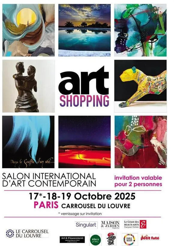 画家耿震受邀参加巴黎卢浮宫《ART SHOPPING》第36届国际艺博美术作品展