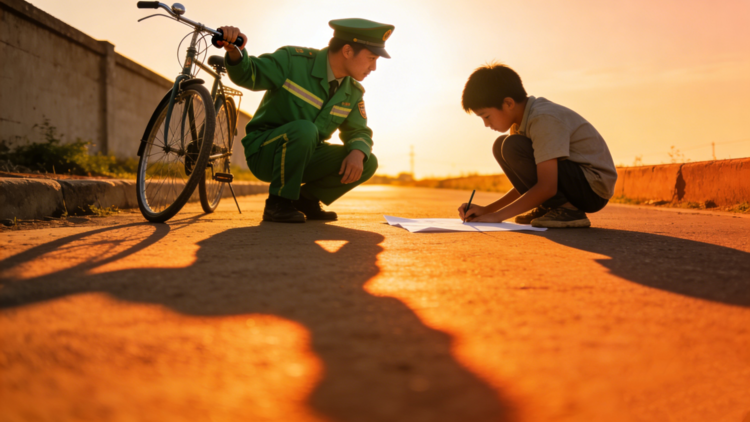 我的邮递员老师：他送的字帖，照我半生路