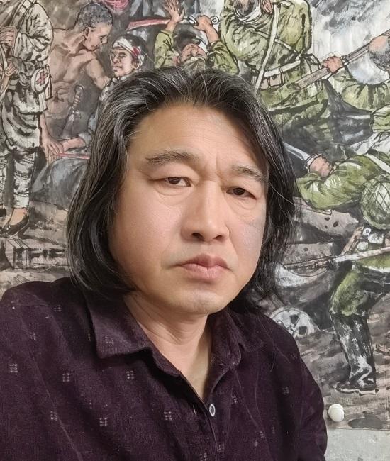 画家靳军一山水小品喜迎春