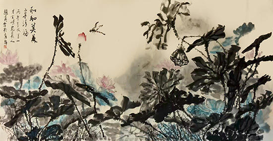 崂尼真人赵真的荷花作品图欣赏