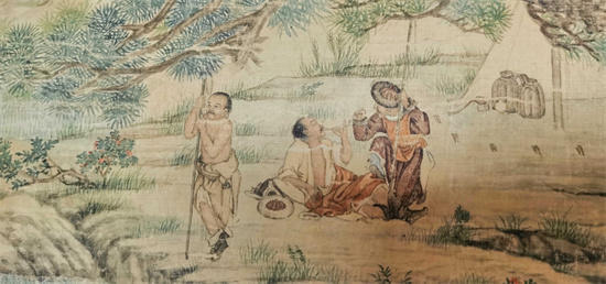 佚目御赐珍品考辨：郎世宁《郊原牧马图》加长通景绢本长卷综合研究
