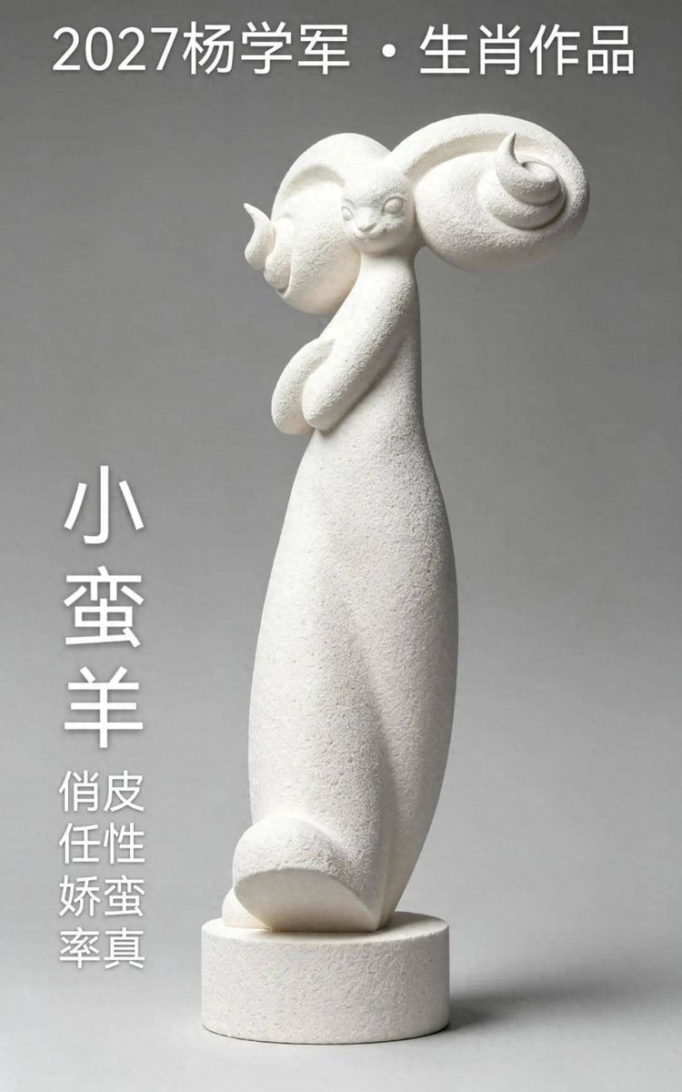 杨学军生肖作品《小蛮羊》赋予了他对时尚潮流审美的追求