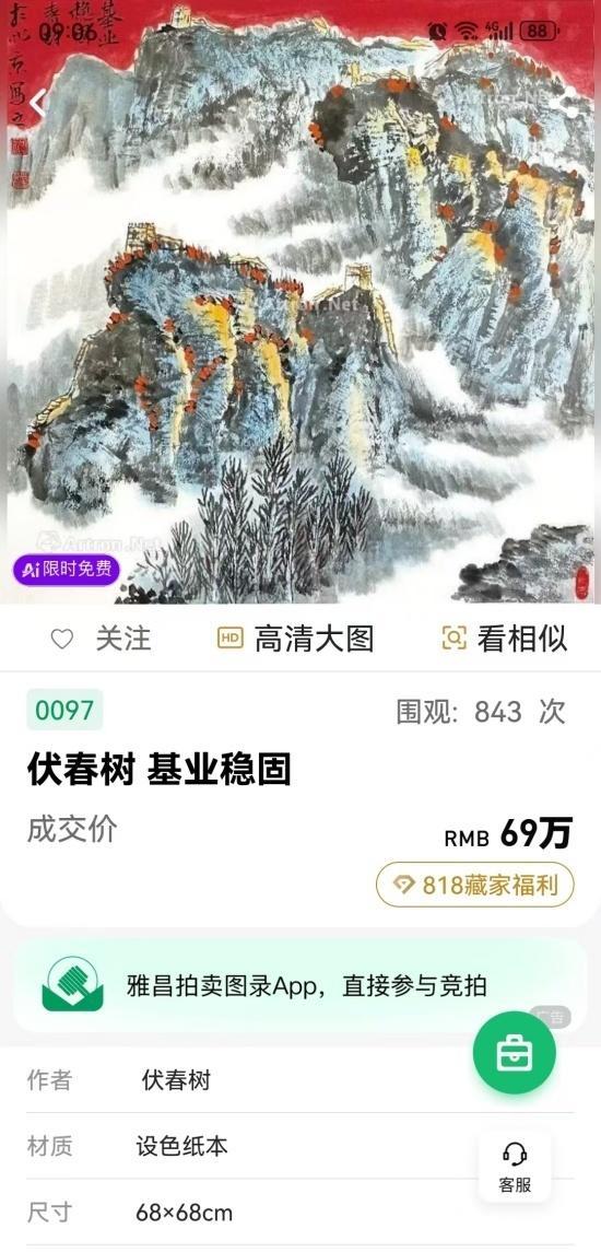 论伏春树山水画的升值