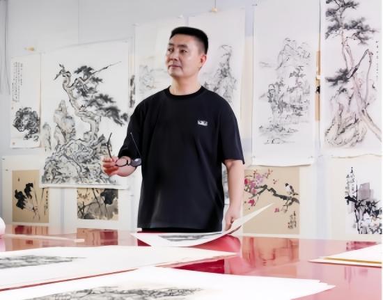 鹤翔云山，笔墨归乡 —— 梁波山水画展在涪陵区美术馆开幕