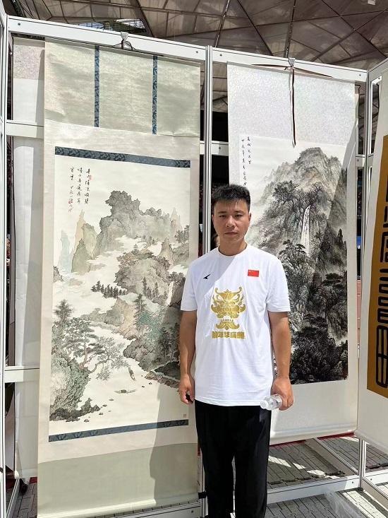 书画家叶琼章受邀参加——国家体育馆举办的美育中国文体嘉年华书画展