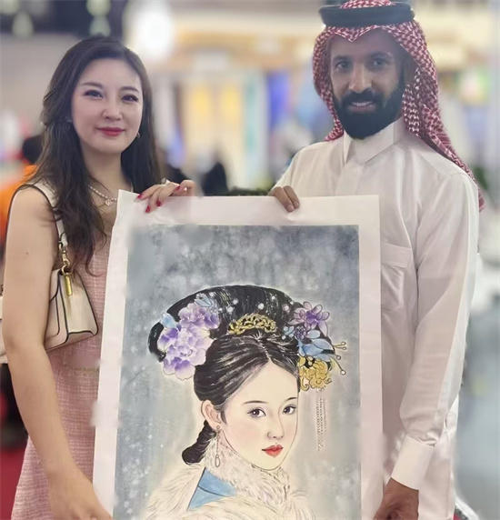 迪拜元首收藏世界级艺术家宁婉玉展览作品