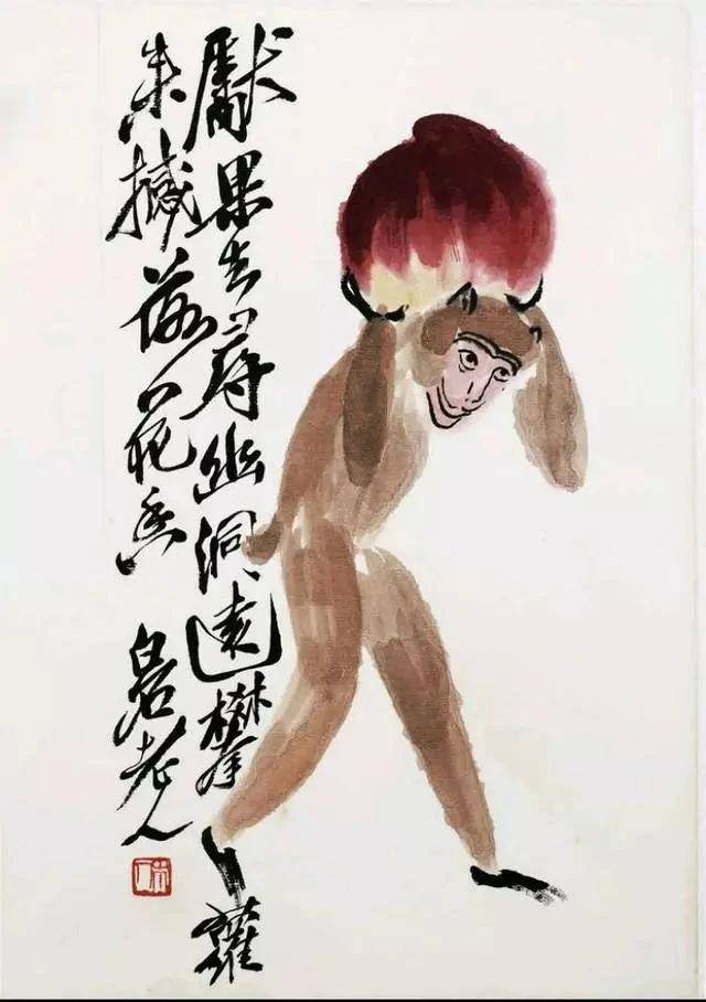 蛇年挂猴画招财