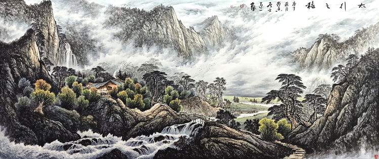 书画收藏魅力，铁笔道一《太行之秋》29.48万落锤成交。