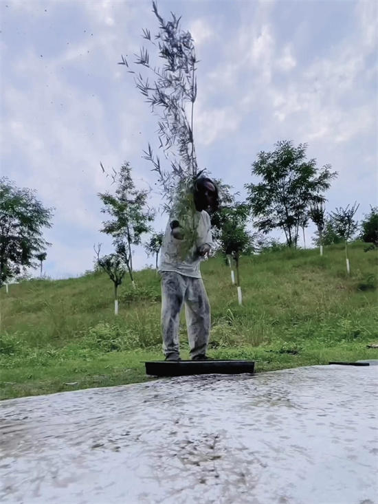 “像饺子这样的，四川到处都是”——蓝墨先生 一个在蓝顶玩飞墨的艺术家