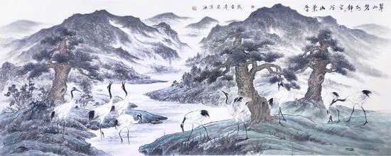实力派画家陈冰作品《翠山碧水静，空谷幽兰香》拍卖成交！